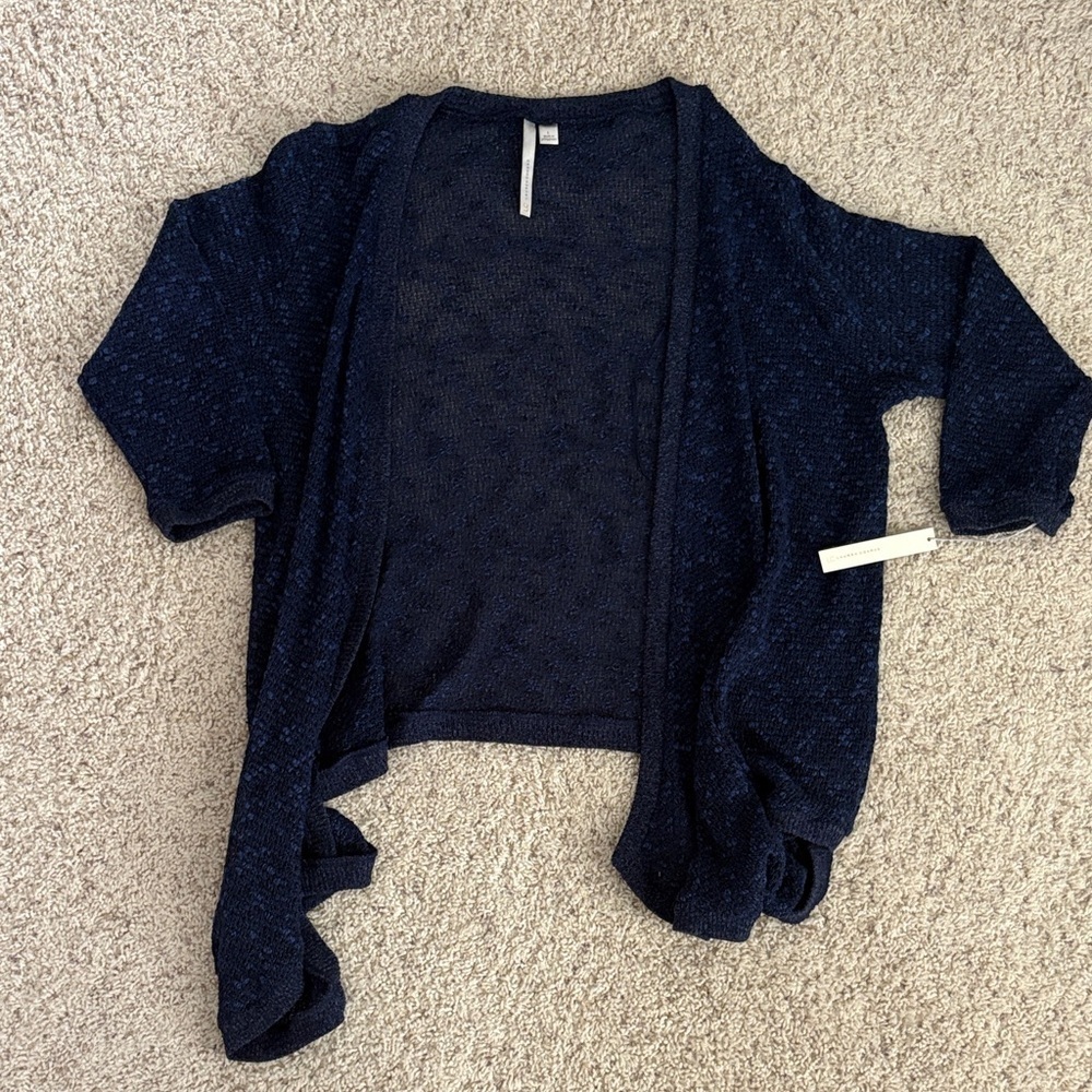 NWT LC Lauren Conrad Midnight Blue knit Cardigan Sweater large